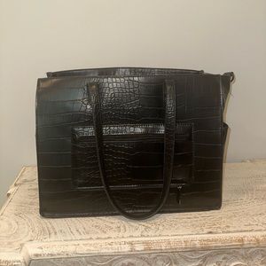 Bed ‘The Work Tote’ in Black Croc